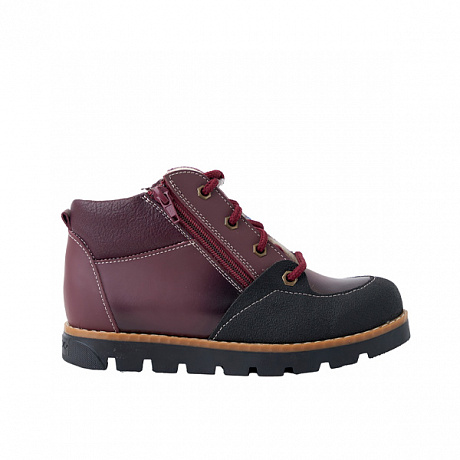 Ботинки Тапибу с шерстью для девочек FT-23008.17-OL06O.01 москва/бордовые. Изображение 4 из 6